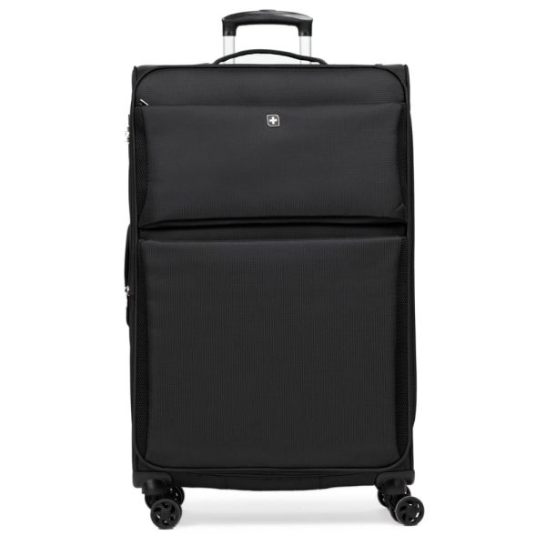 Mala Grande 32 kg Poliéster 4 Rodas SwissOne Verbier Preta