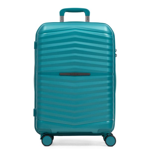 Mala Média 23 Kg Polipropileno 4 Rodas Hong Kong Verde