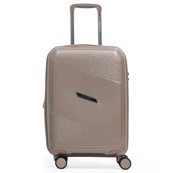Mala de Viagem Pequena 10 Kg Polipropileno 4 Rodas Seul Bege