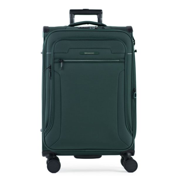 Mala Média 23 kg Poliéster 4 Rodas Zurique Verde