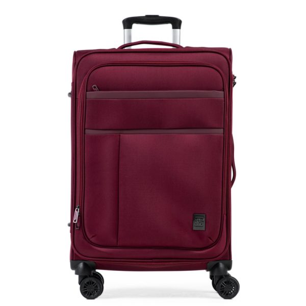 Mala Média 23 kg Poliéster 4 Rodas Lyon Vinho