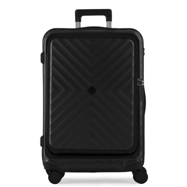 Mala Média 23 Kg Policarbonato 4 Rodas Barcelona II Preta