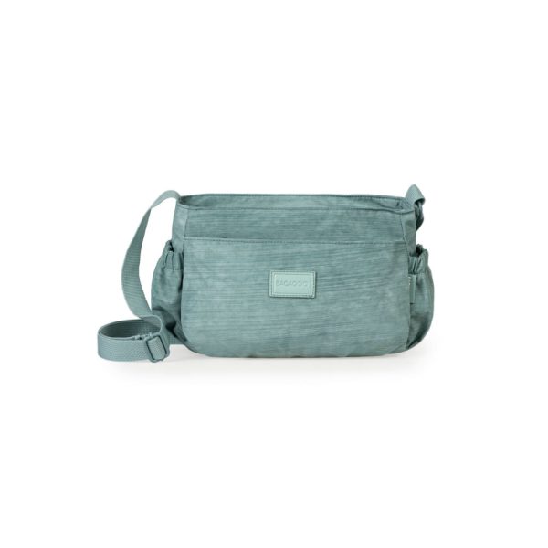 Bolsa Feminina Transversal Pequena Crinkle Chic Azul Claro