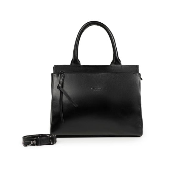 Bolsa de Ombro Feminina de Couro Grande Soft Preta