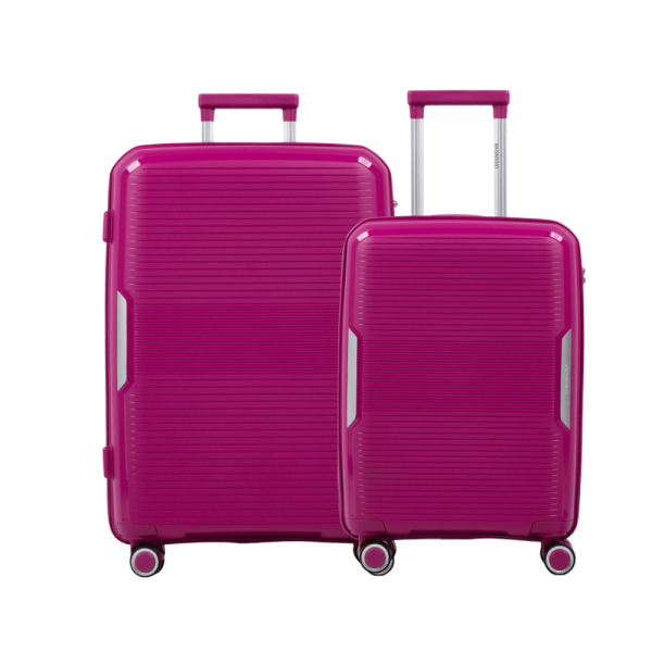 Conjunto de Malas Polipropileno 4 Rodas Malta Rosa P e M
