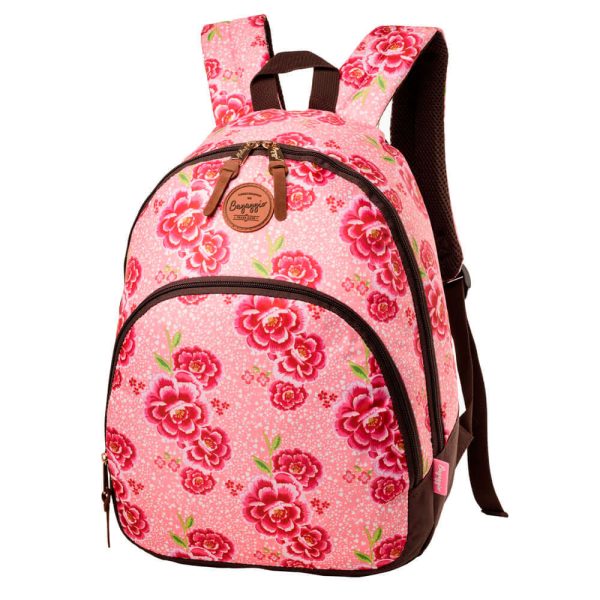 Mochila Feminina Floral Camelia Rosa
