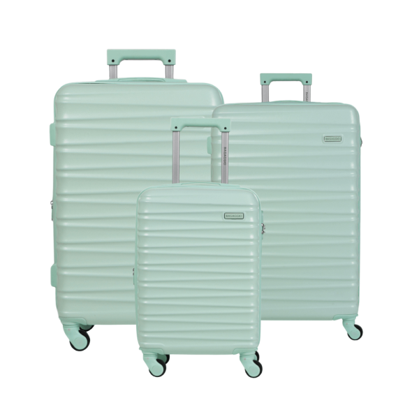 Conjunto de Malas ABS 4 Rodas Saint Romain Verde P, M, G